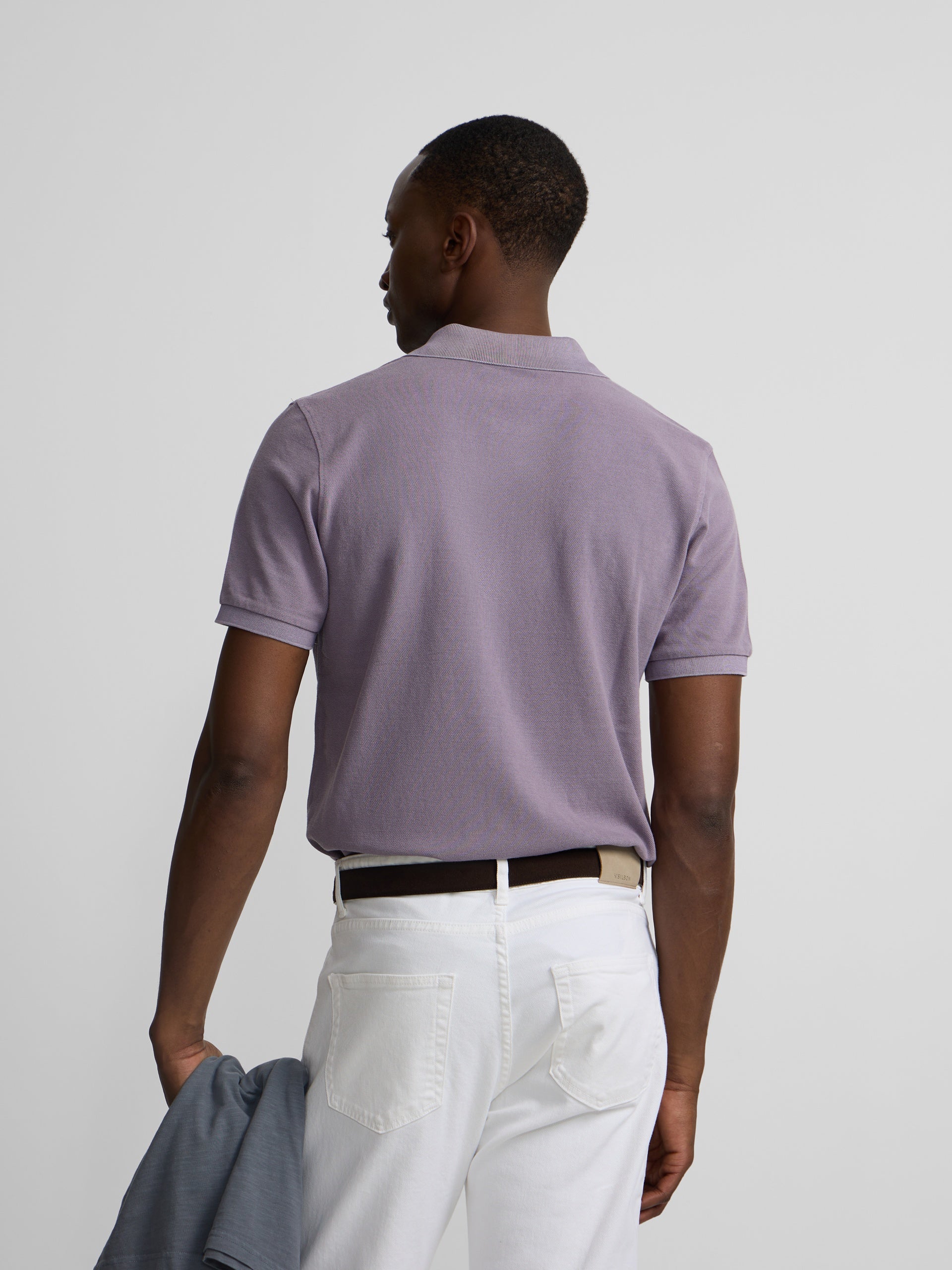 Polo clasico garment dye malva