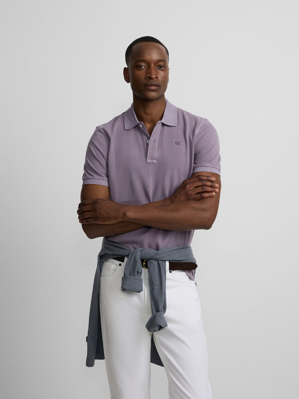 Polo clasico garment dye malva