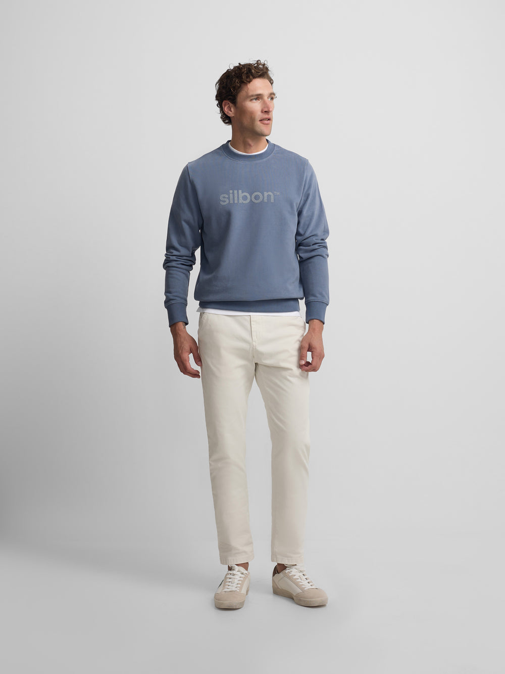 Sudadera Silbon flock azul indigo