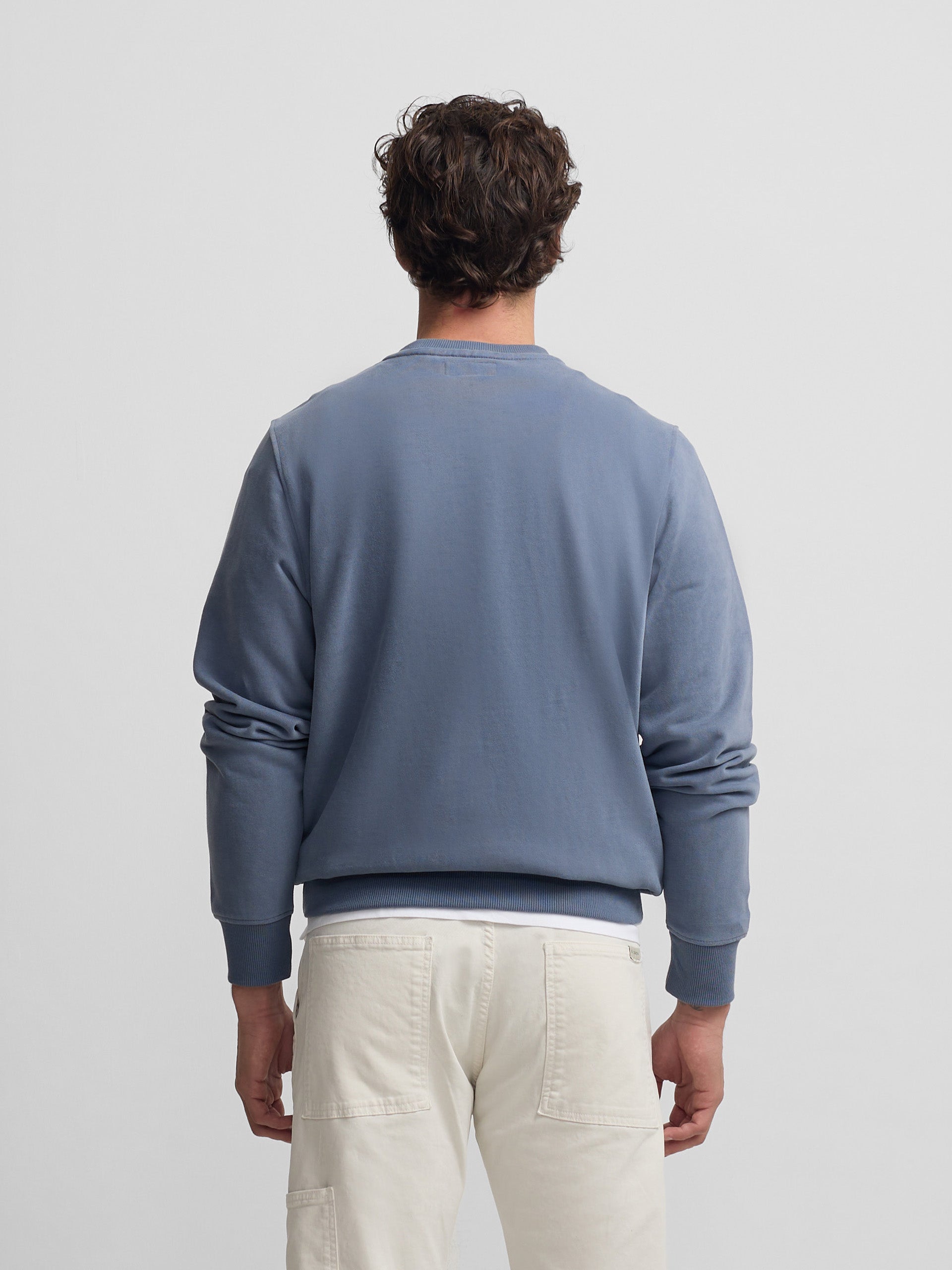 Sudadera Silbon flock azul indigo