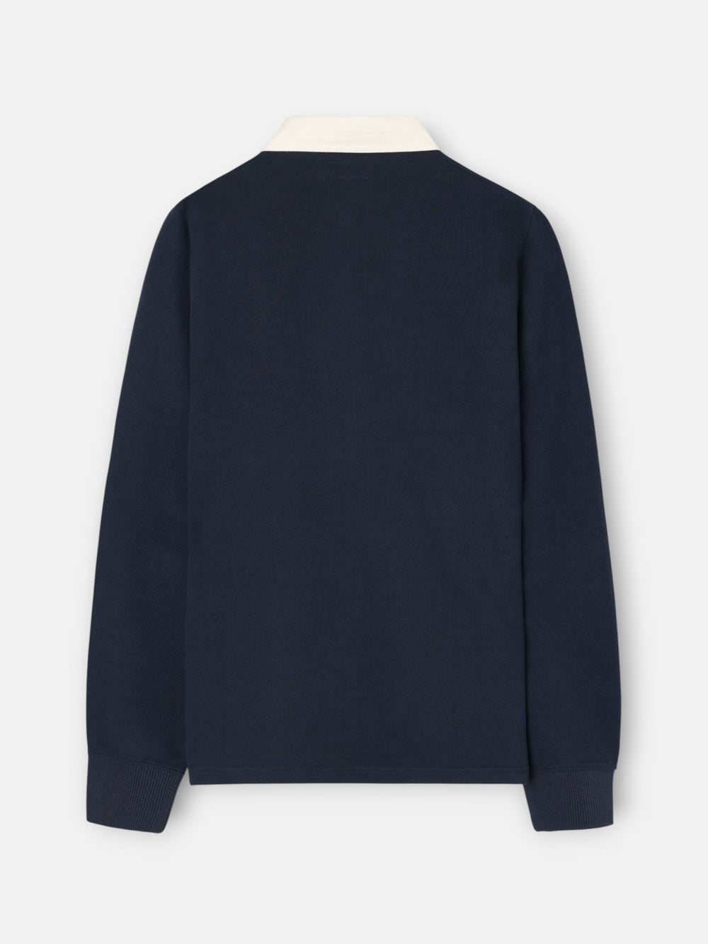 Sudadera cuello polo basica azul marino