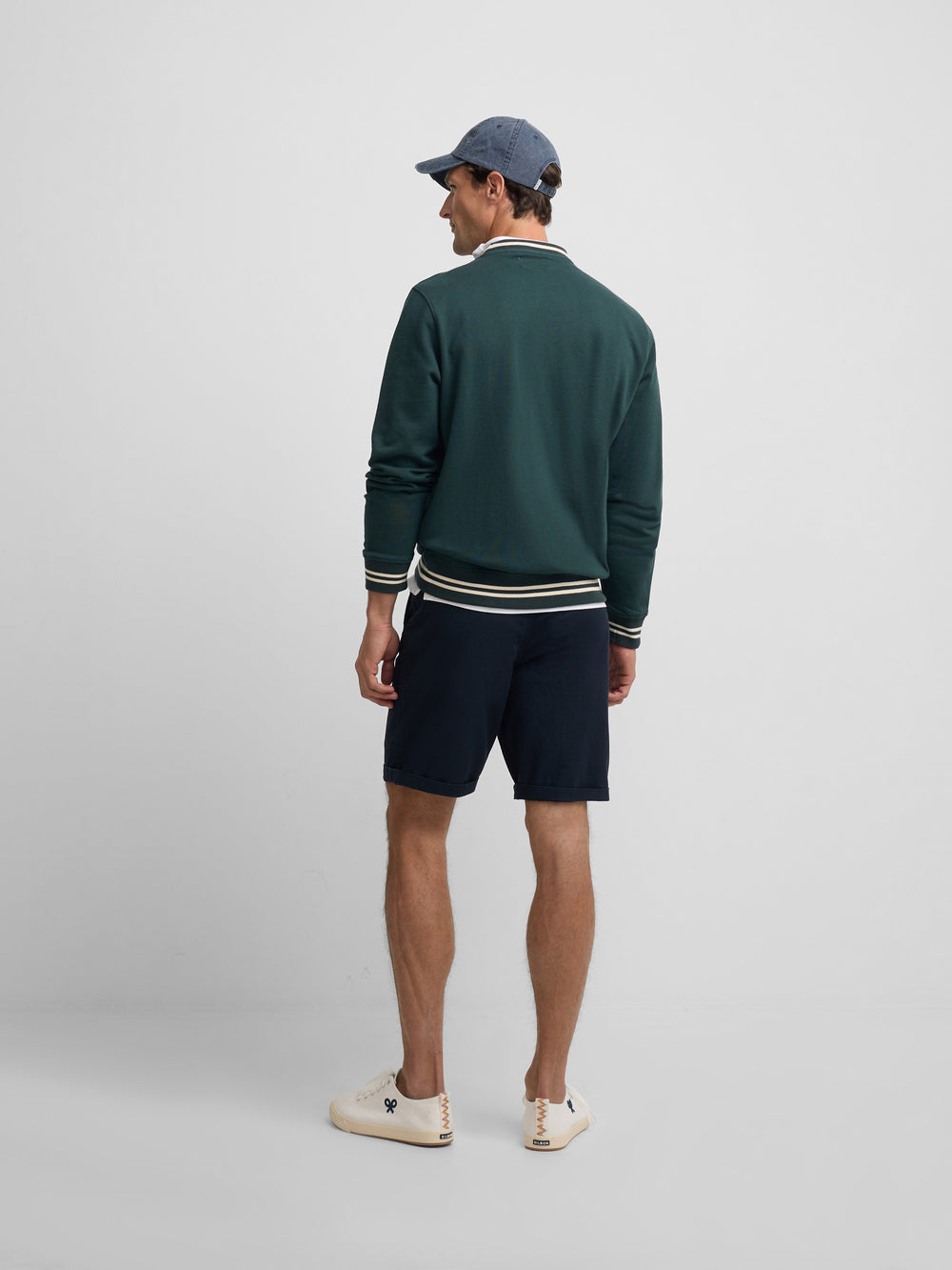 Sudadera ribs retro verde oscuro