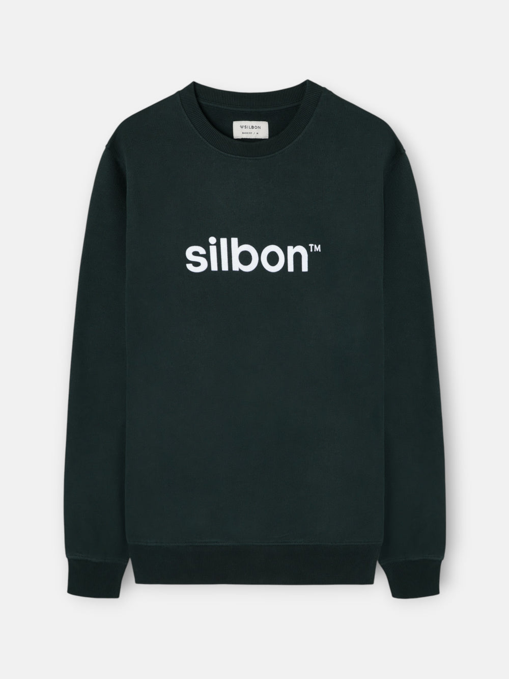 Sudadera Silbon flock verde oscuro