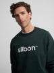 Silbon dark green flock sweatshirt