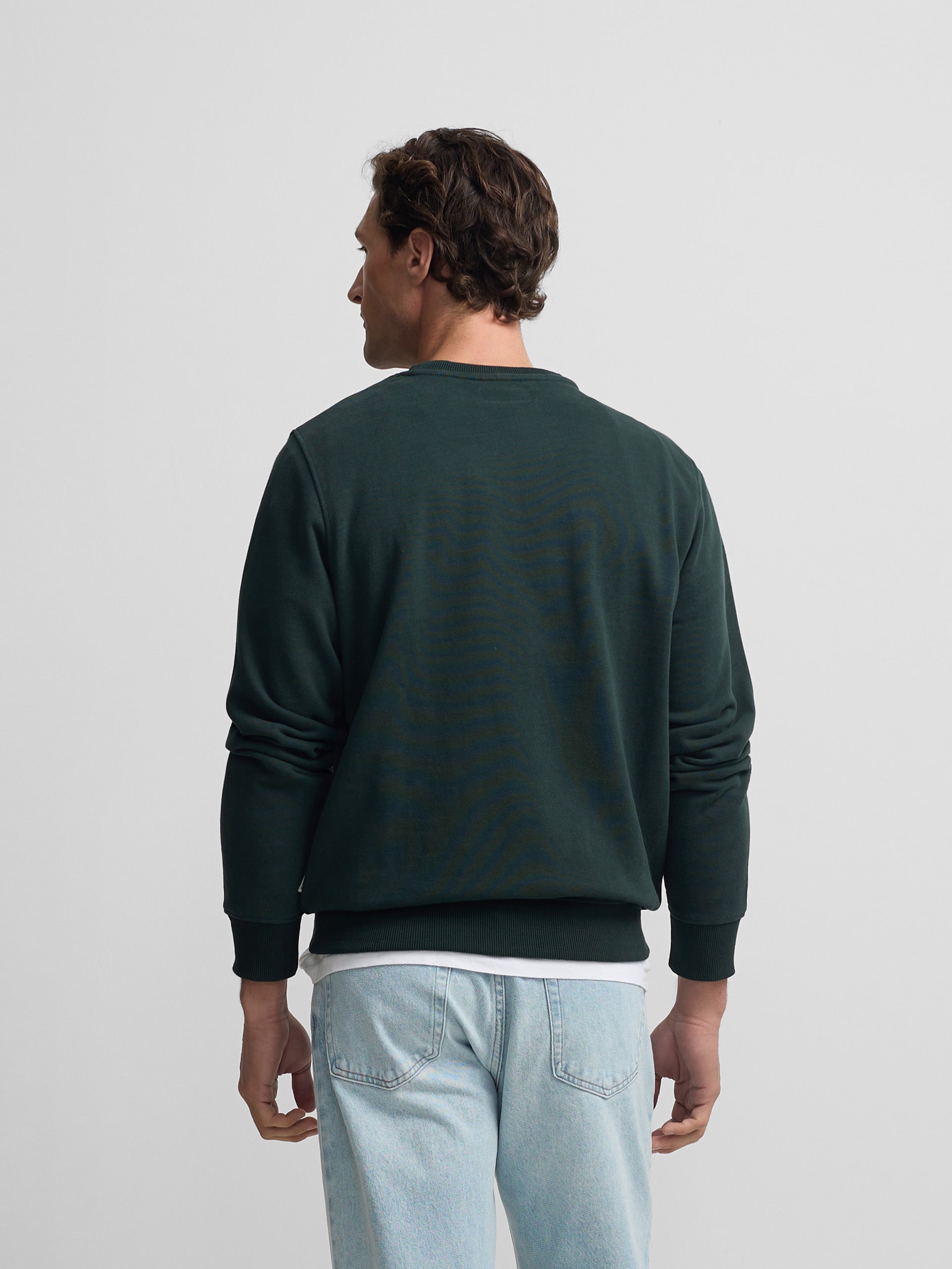 Silbon dark green flock sweatshirt