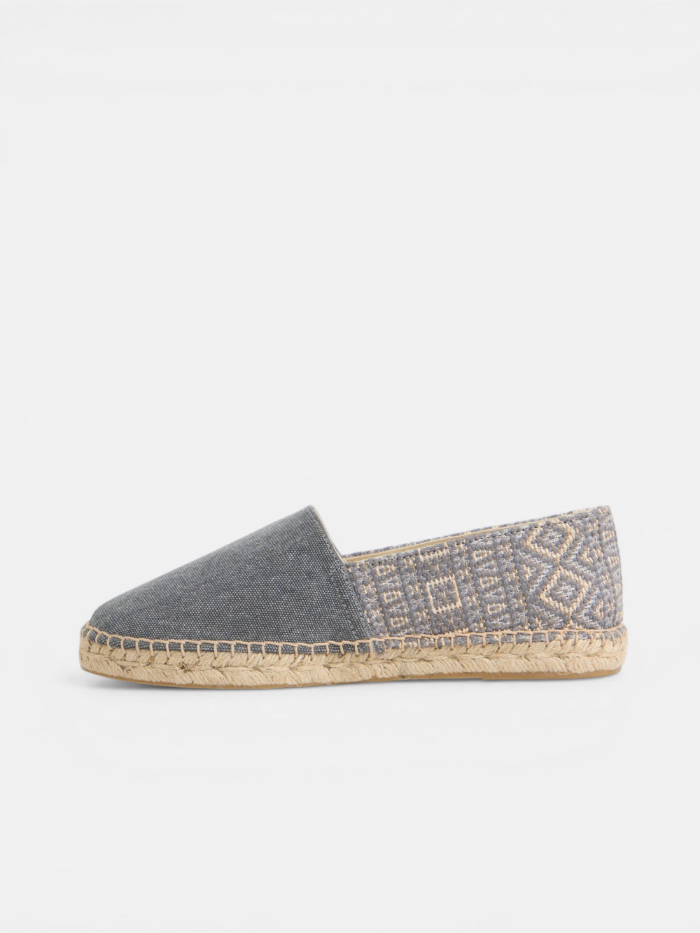 Navy blue ethnic espadrille