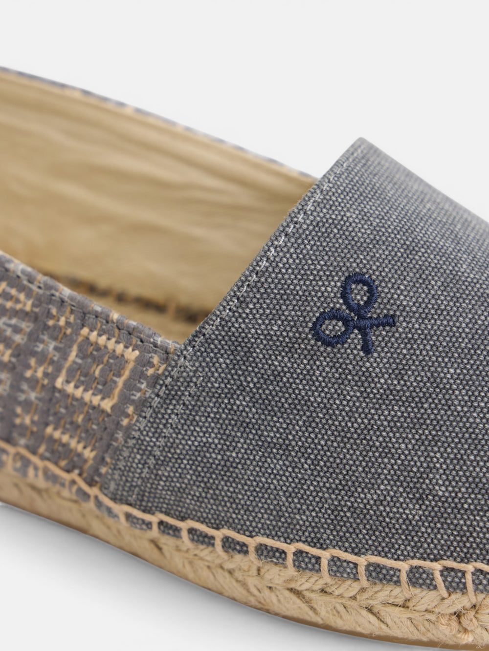 Navy blue ethnic espadrille