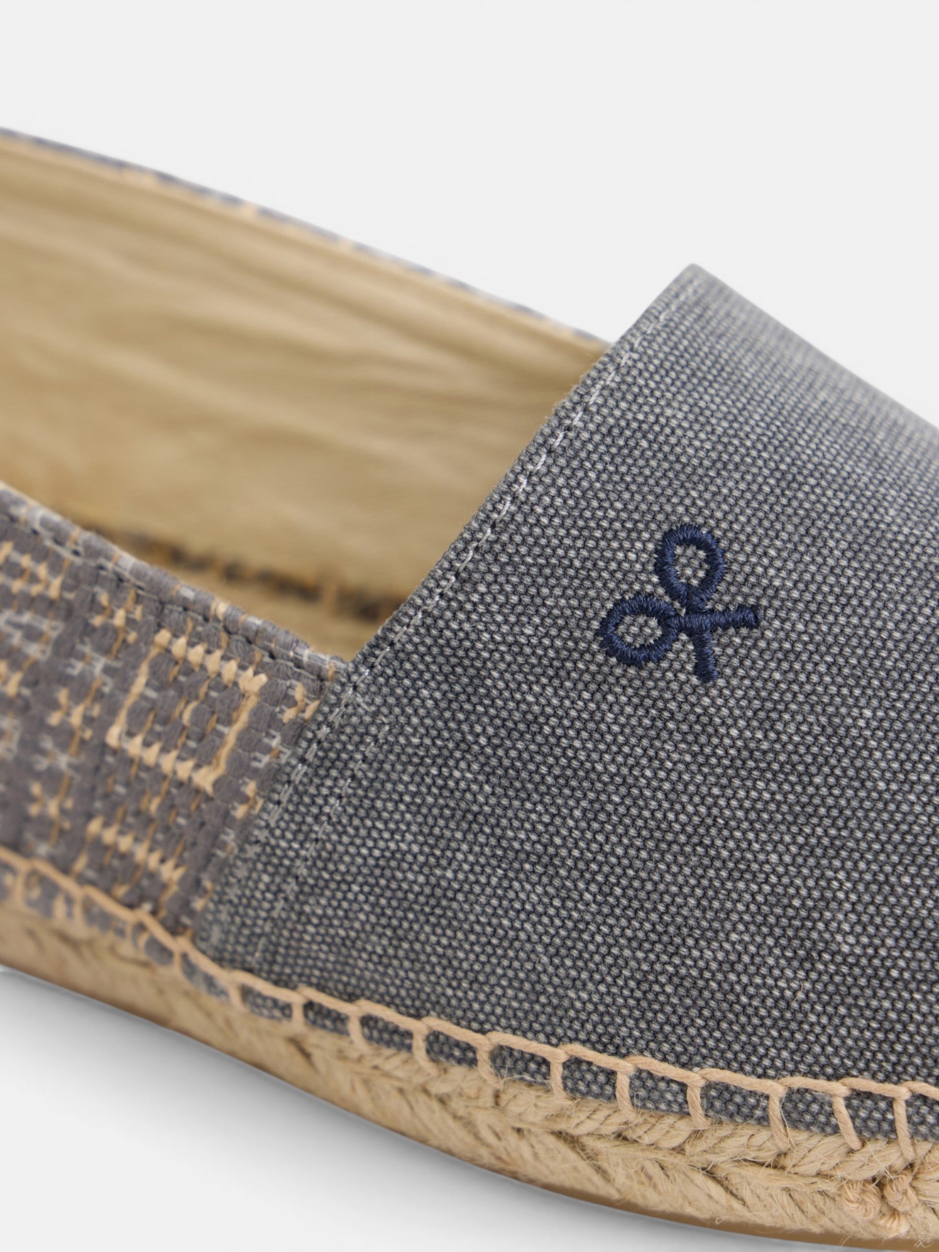 Navy blue ethnic espadrille