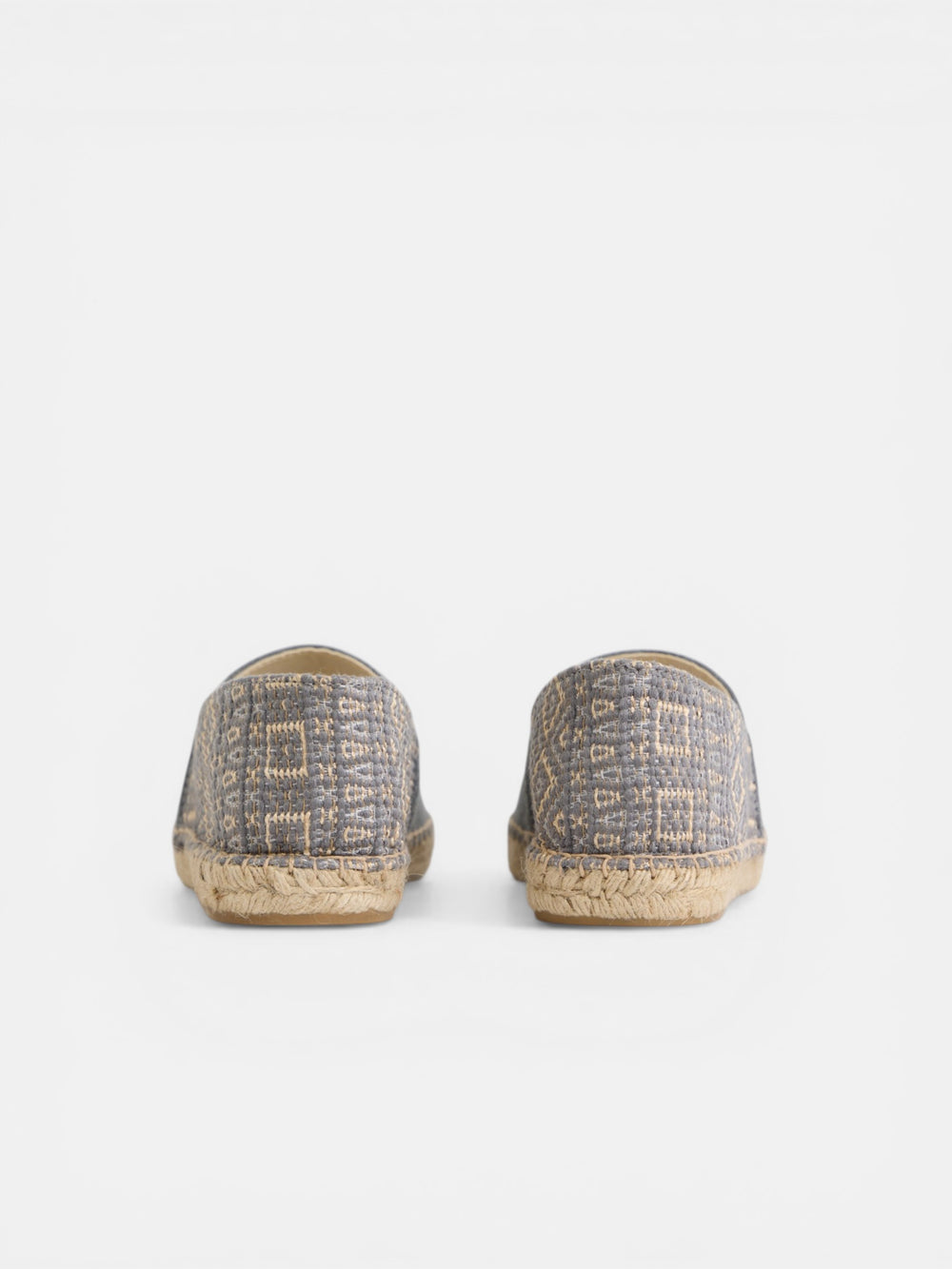 Navy blue ethnic espadrille