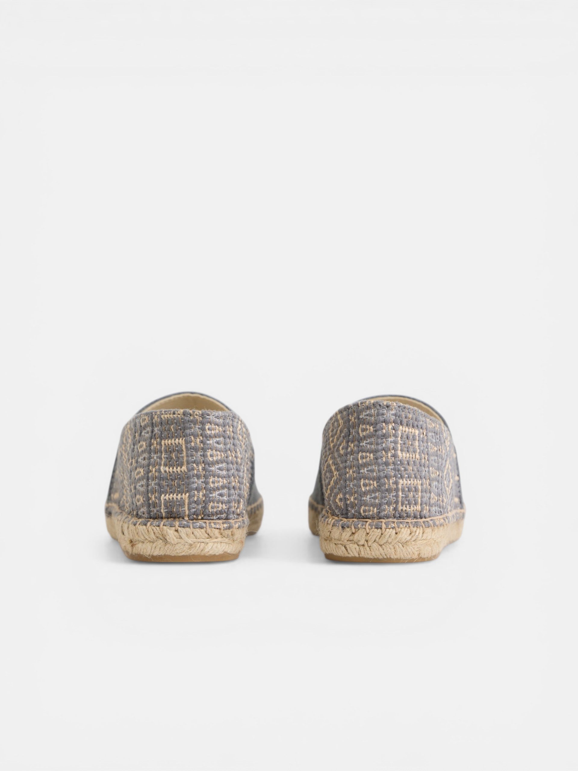 Navy blue ethnic espadrille