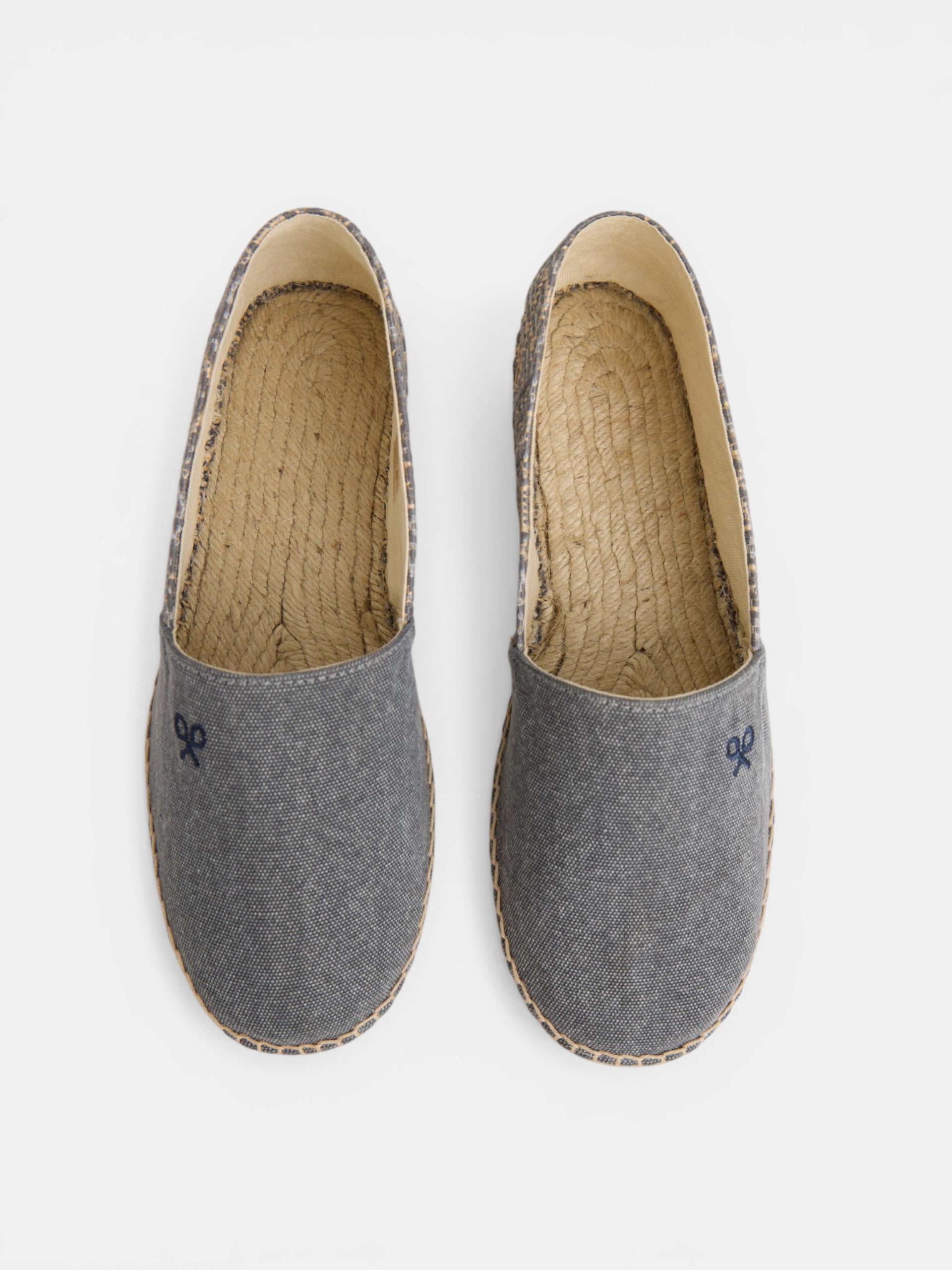 Navy blue ethnic espadrille