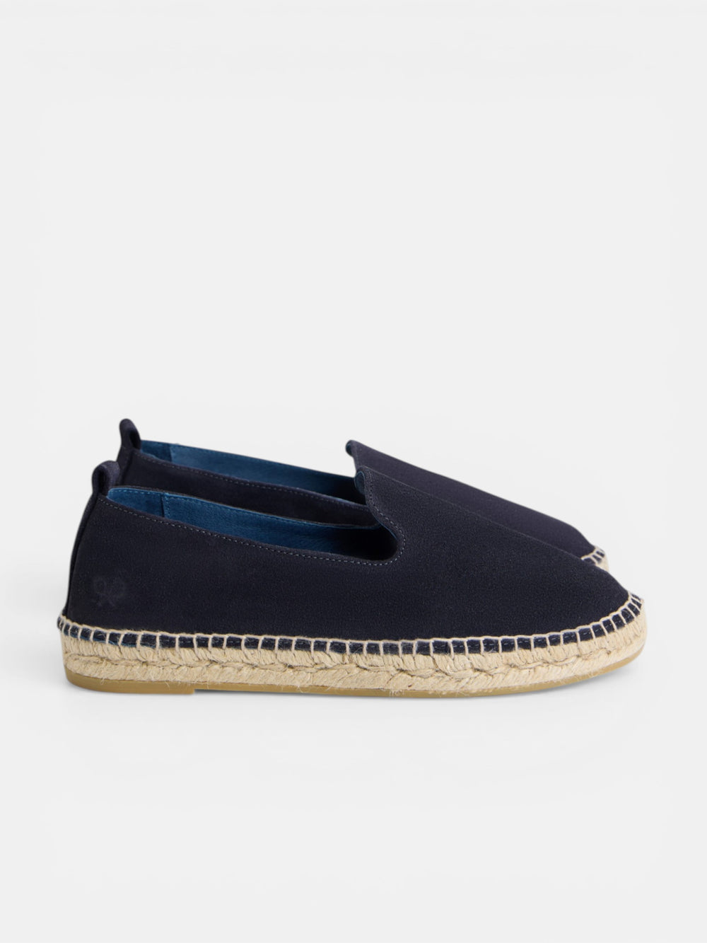 Espadrille unique en daim bleu marine