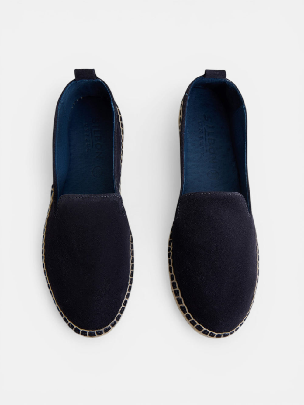 Espadrille unique en daim bleu marine
