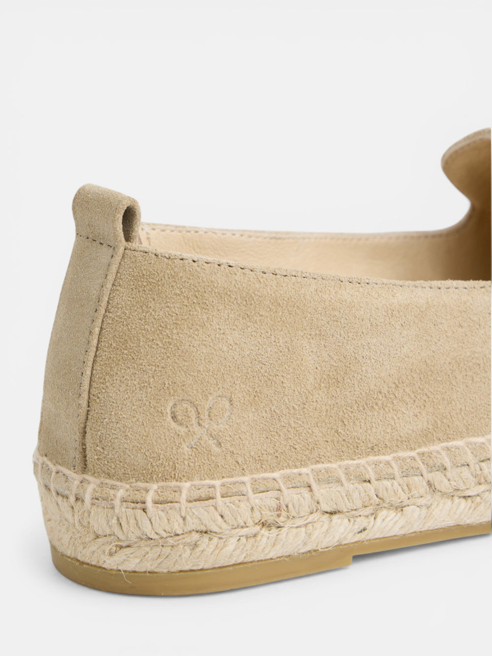Espadrille unique en daim beige