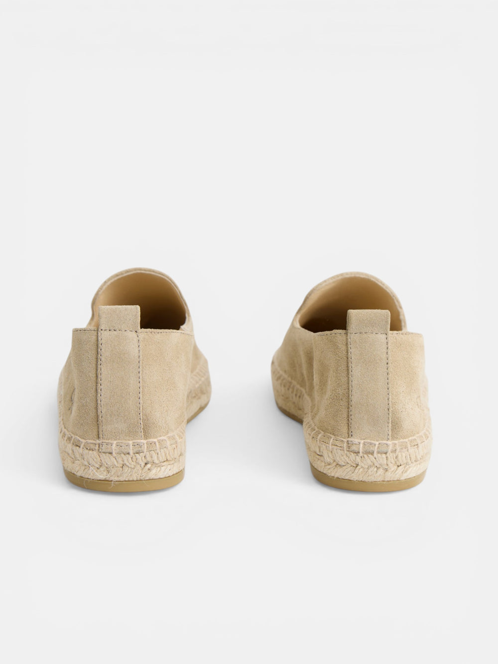 Espadrille unique en daim beige