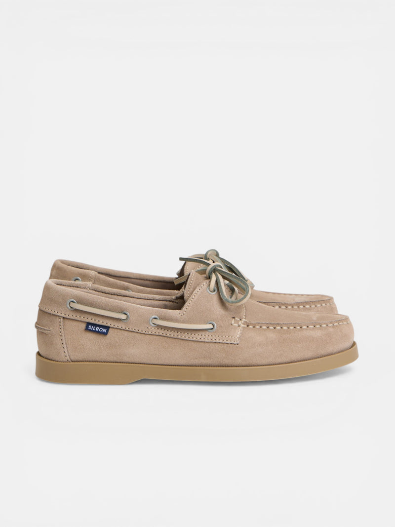 Chaussure sport nautique en daim beige clair