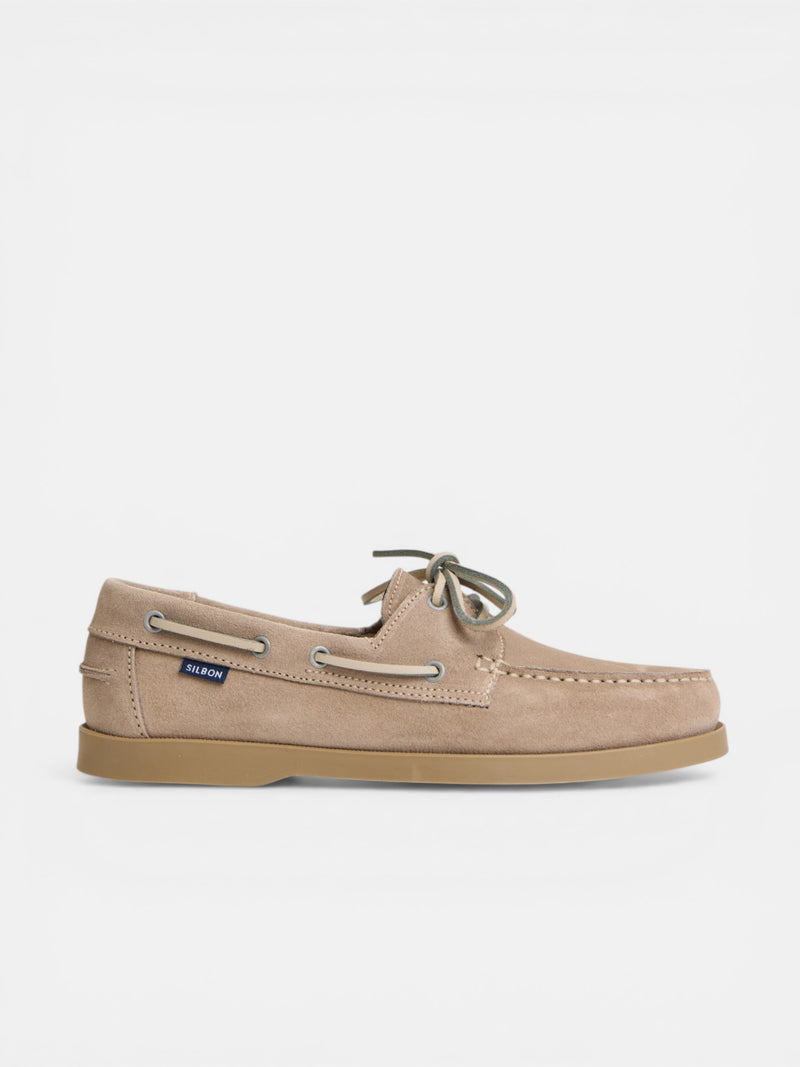 Chaussure sport nautique en daim beige clair
