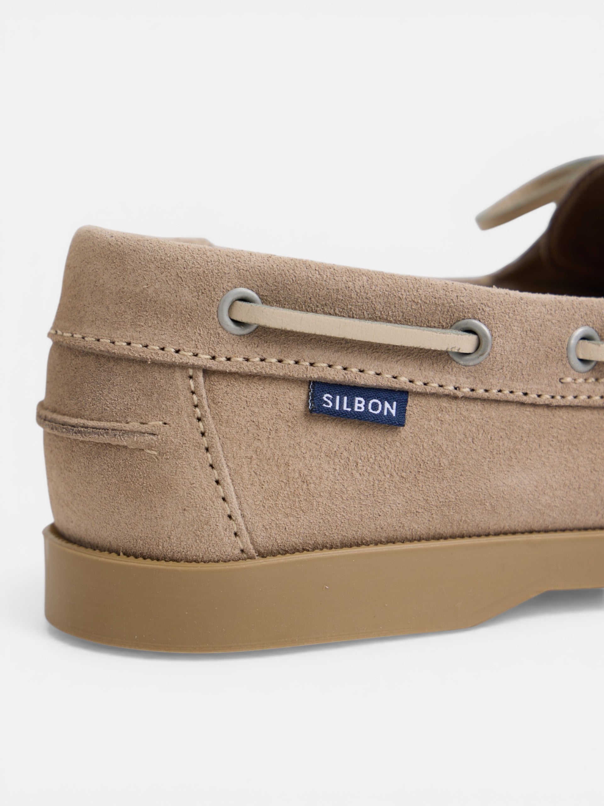 Zapato sport nautico ante beige claro