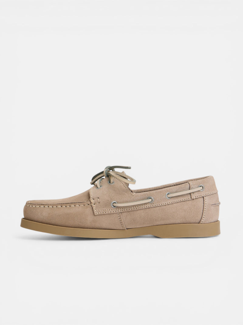 Chaussure sport nautique en daim beige clair
