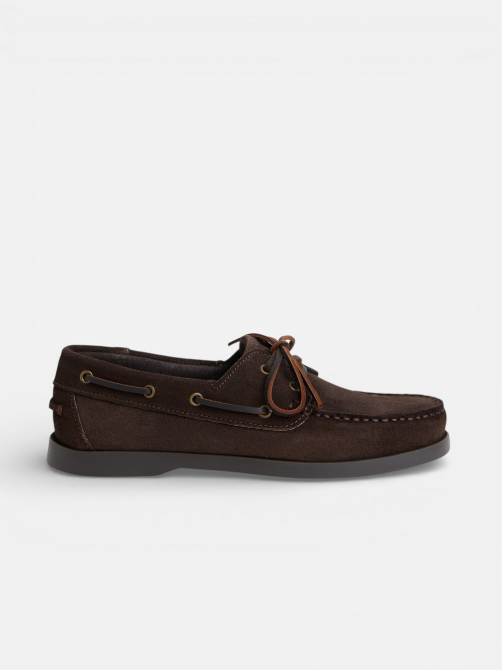 Zapato sport nautico ante marron oscuro
