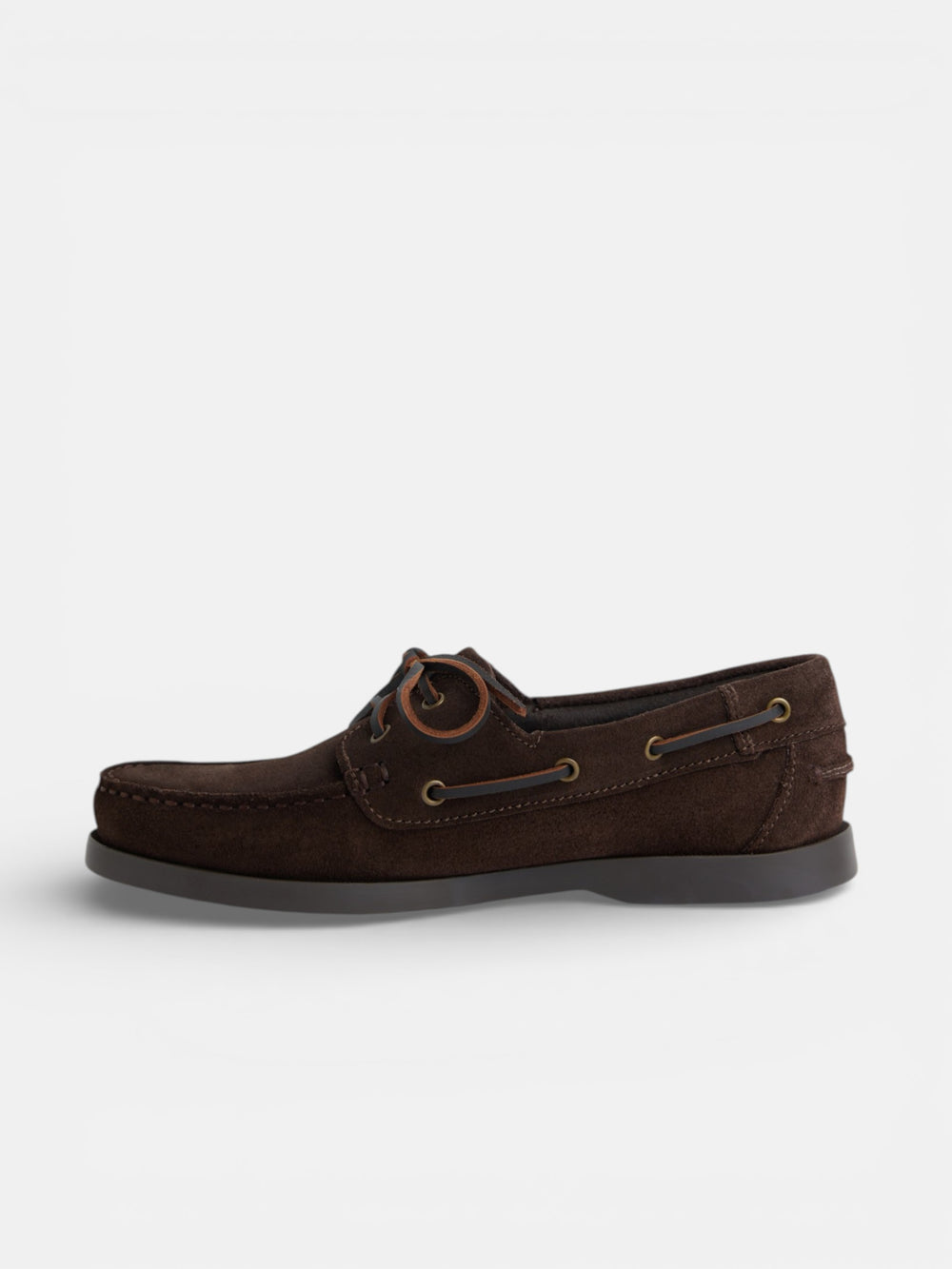 Zapato sport nautico ante marron oscuro