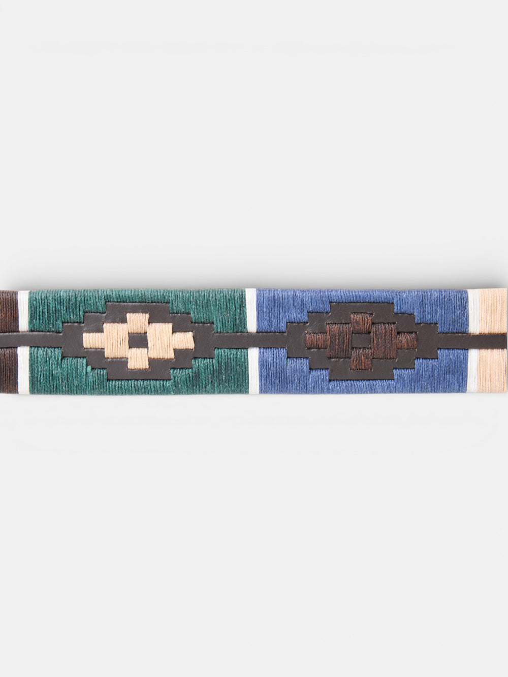 Cinto de pele argentino tricolor castanho