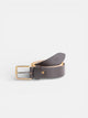 Argentinian bicolor leather belt brown