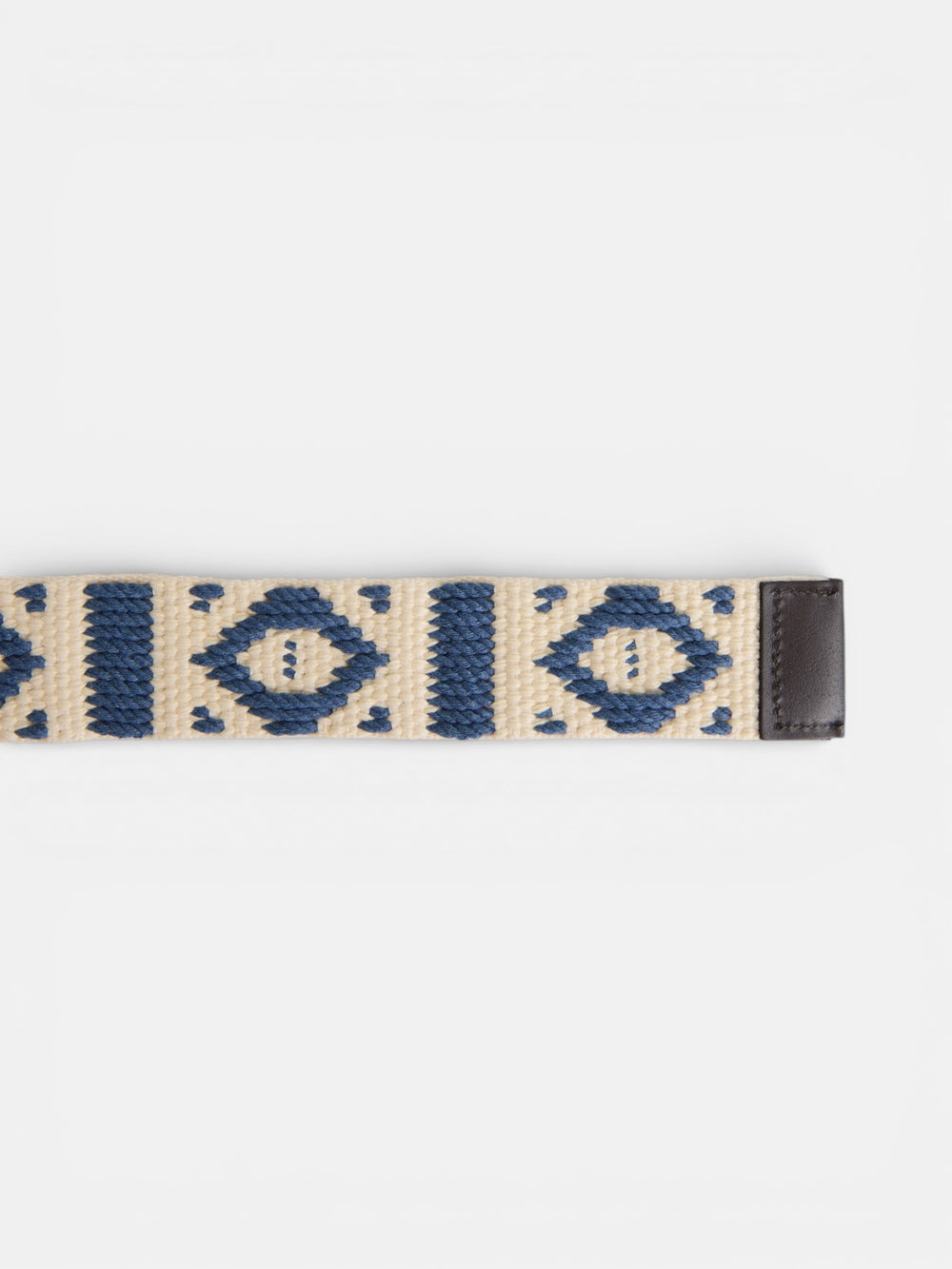 Cinto de dupla fivela creme azul