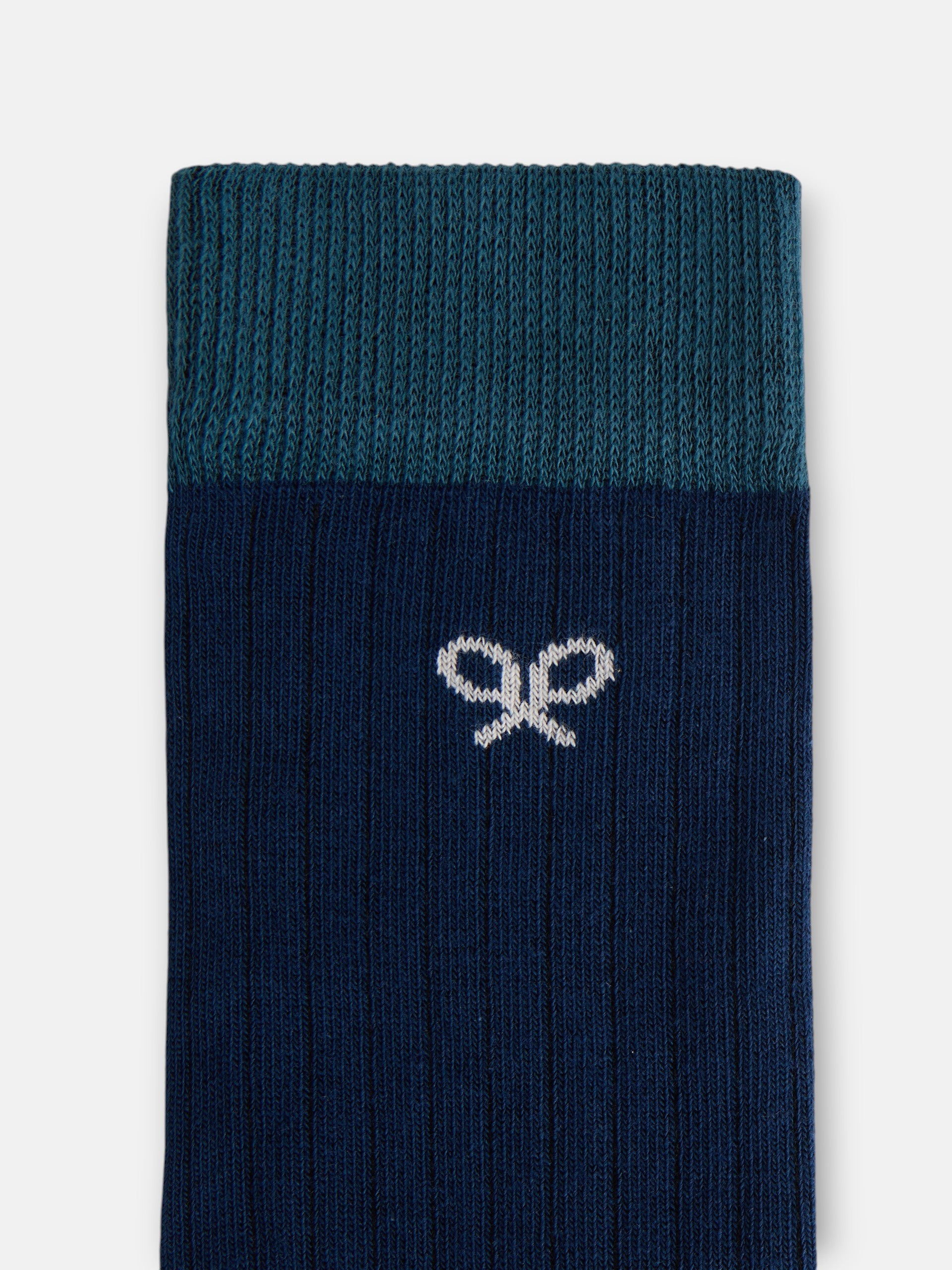Navy blue trim sock