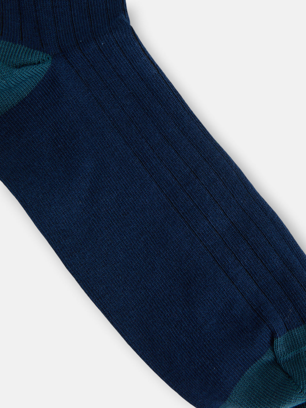 Meia com debrum azul-marinho