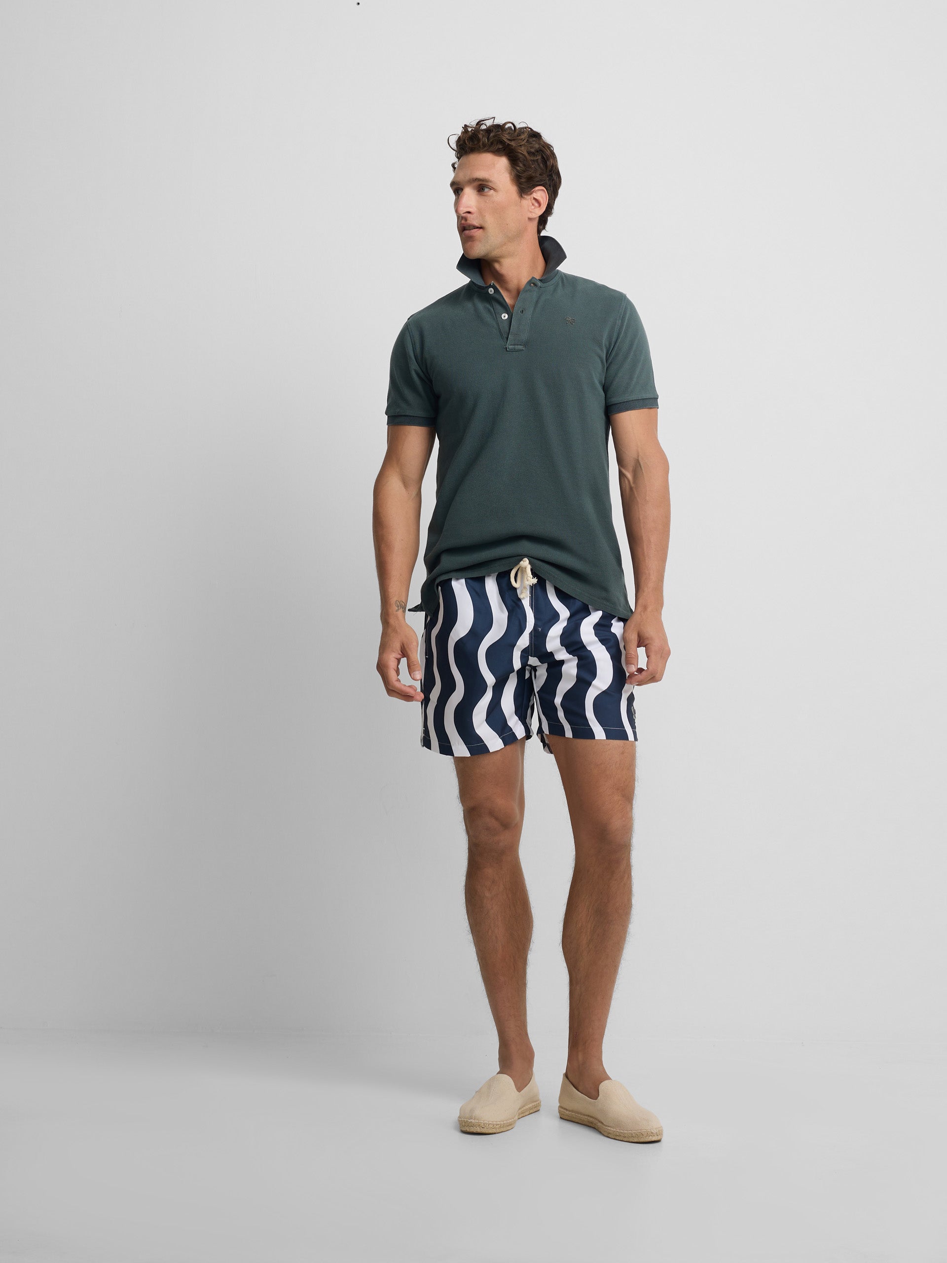Bicolor blue waves swimsuit