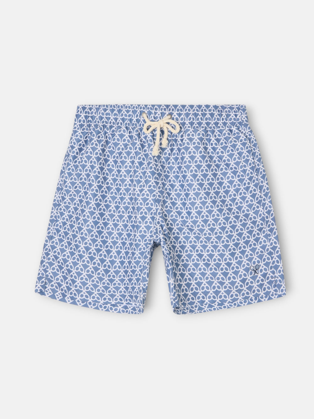 Indigo blue geometric rackets swimsuit