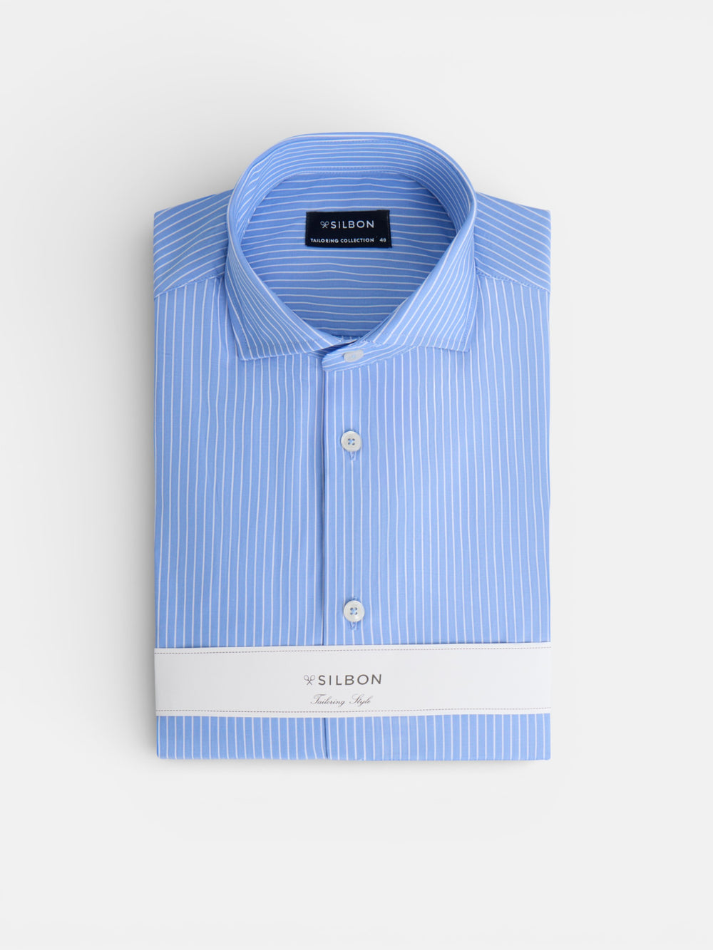 Blue medium stripe dress shirt