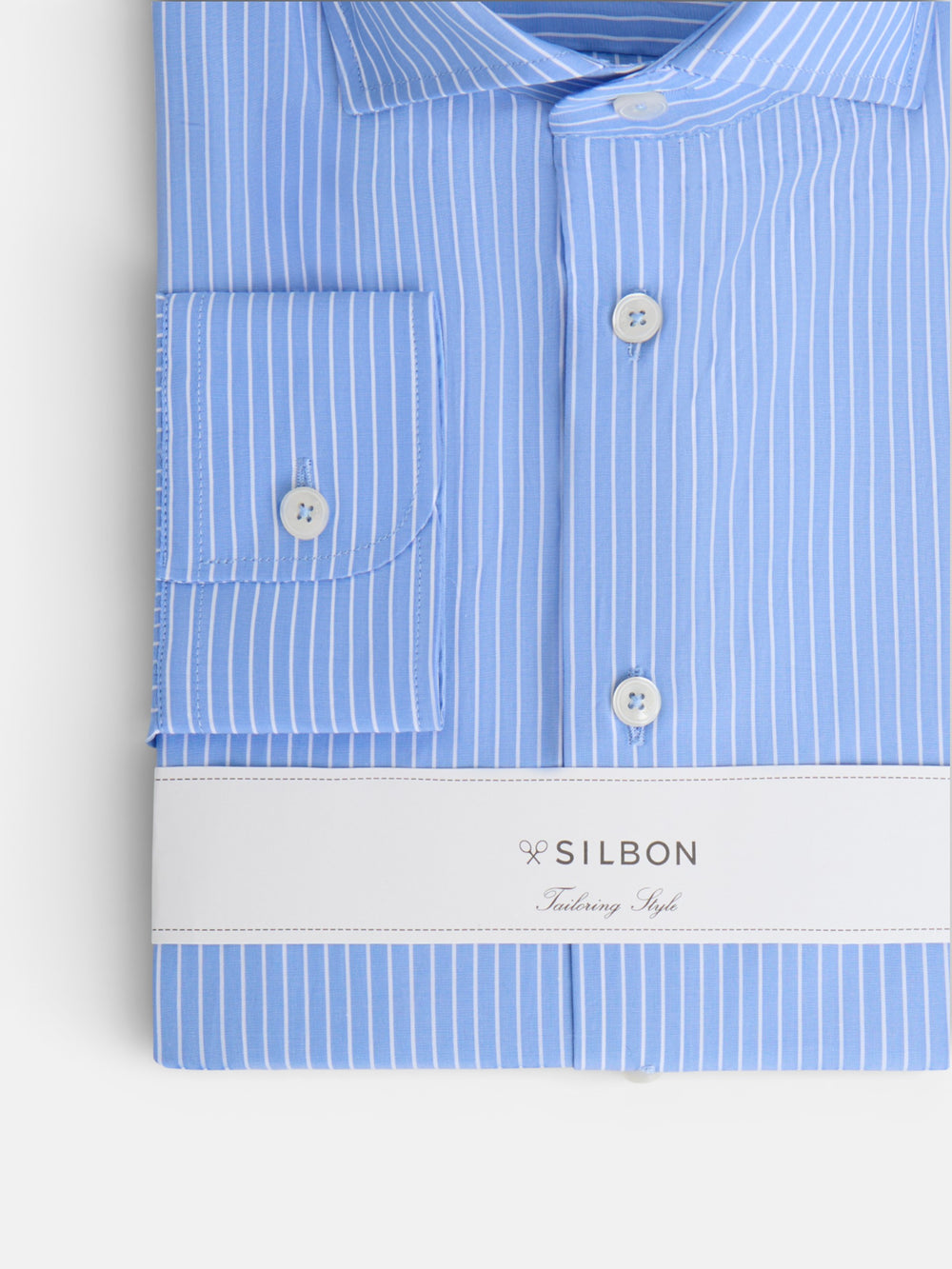 Blue medium stripe dress shirt