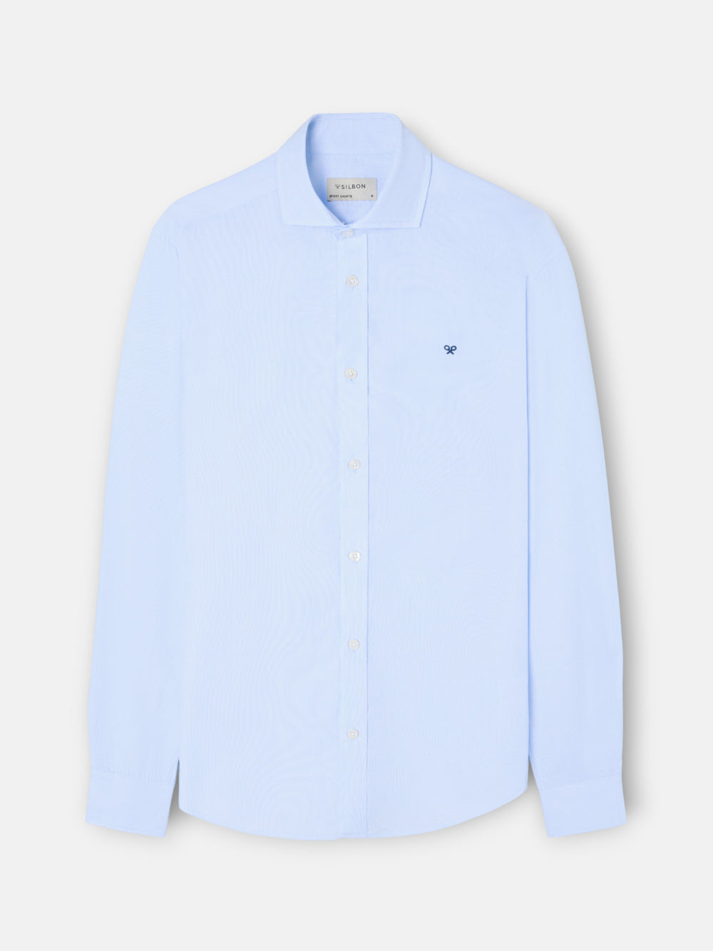 Chemise sport classique à rayures multicolores bleu ciel
