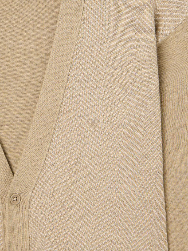 Cardigan chevrons business beige