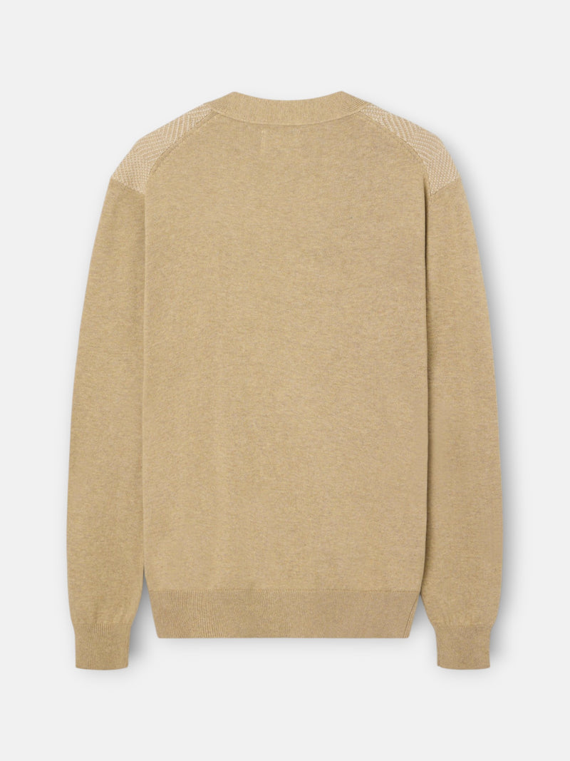 Cardigan chevrons business beige