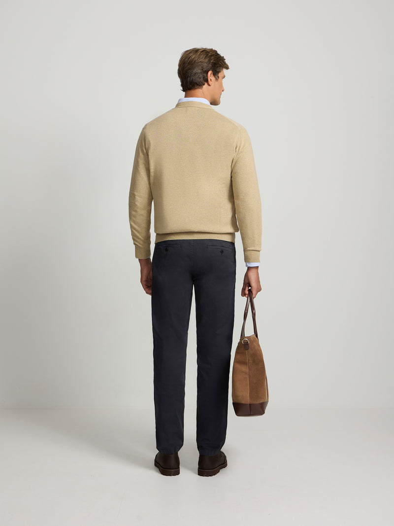 Cardigan chevrons business beige