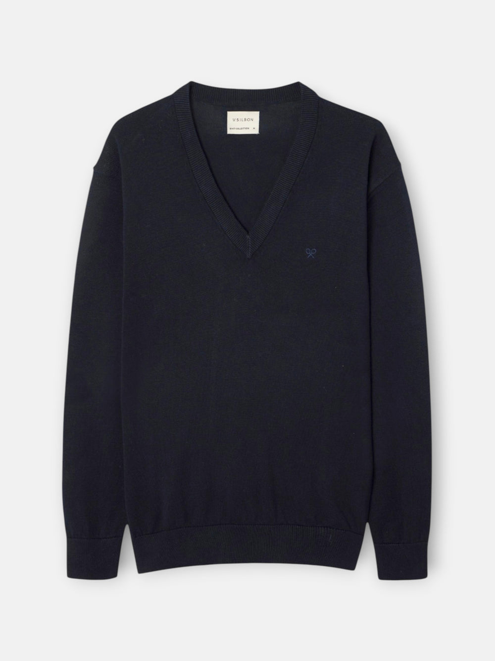 Jersey cuello pico business azul marino