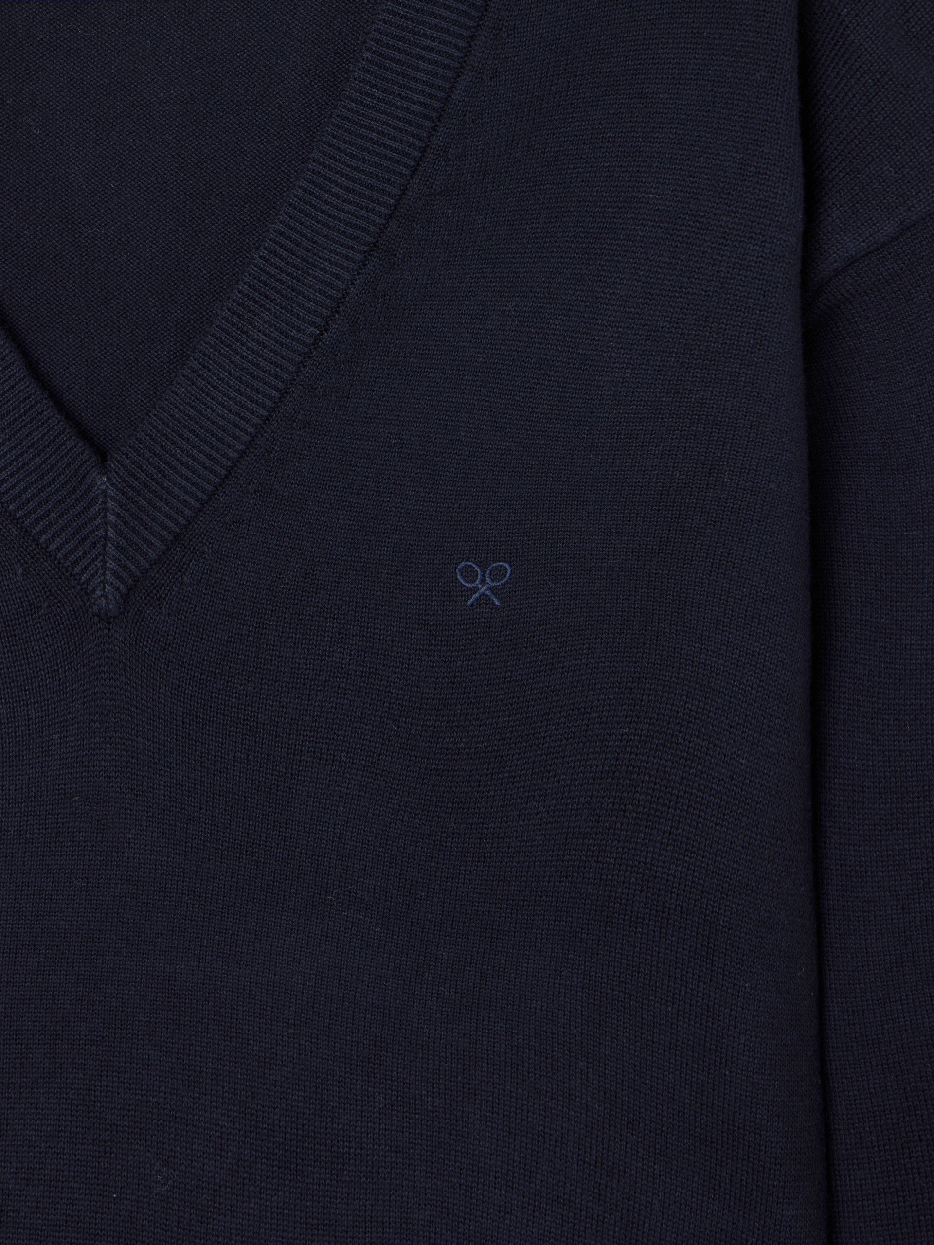 Jersey cuello pico business azul marino