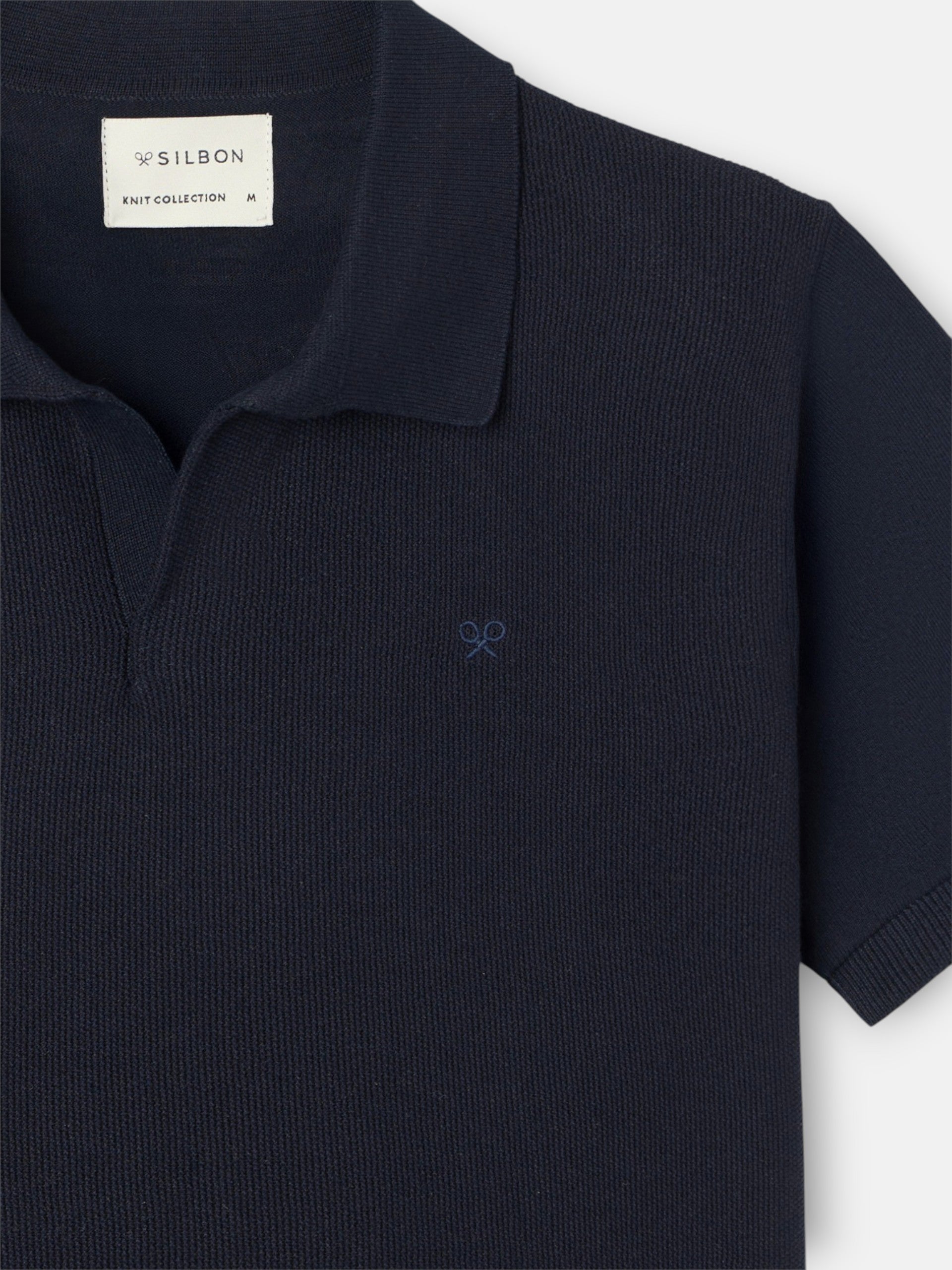 Navy blue unique structure polo