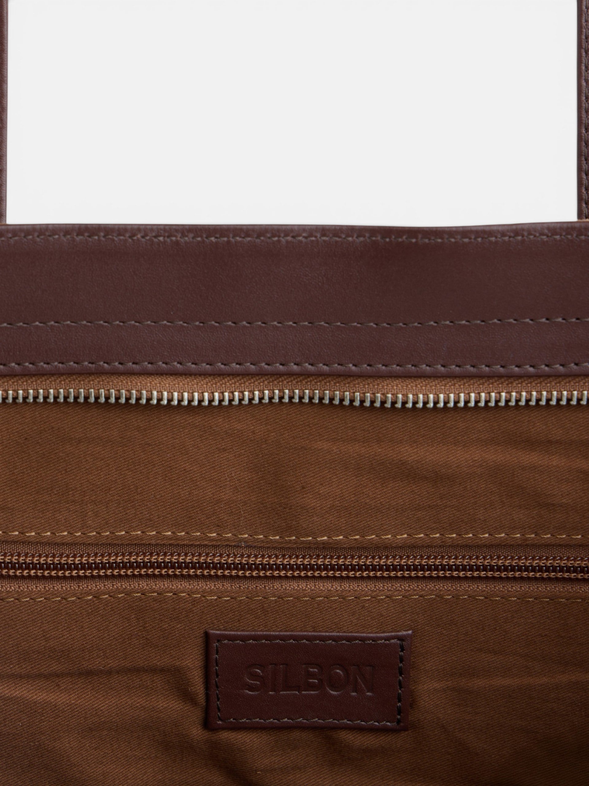 Tote bag piel business marron oscuro