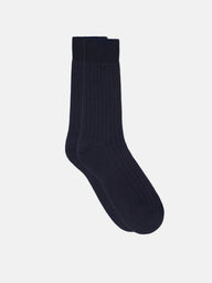 Chaussette en fil business bleu marine