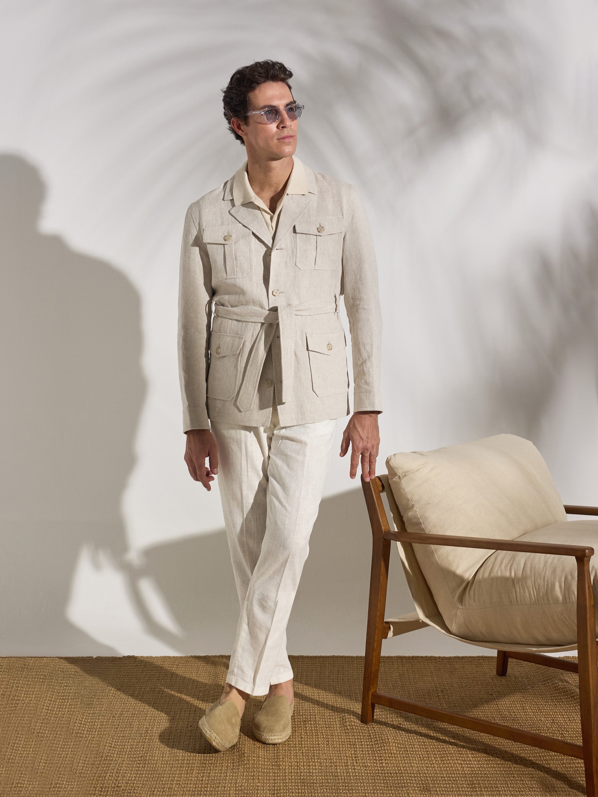 Saharienne unique ceinture beige