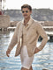 Sobrecamisa unique lino bolsillos beige