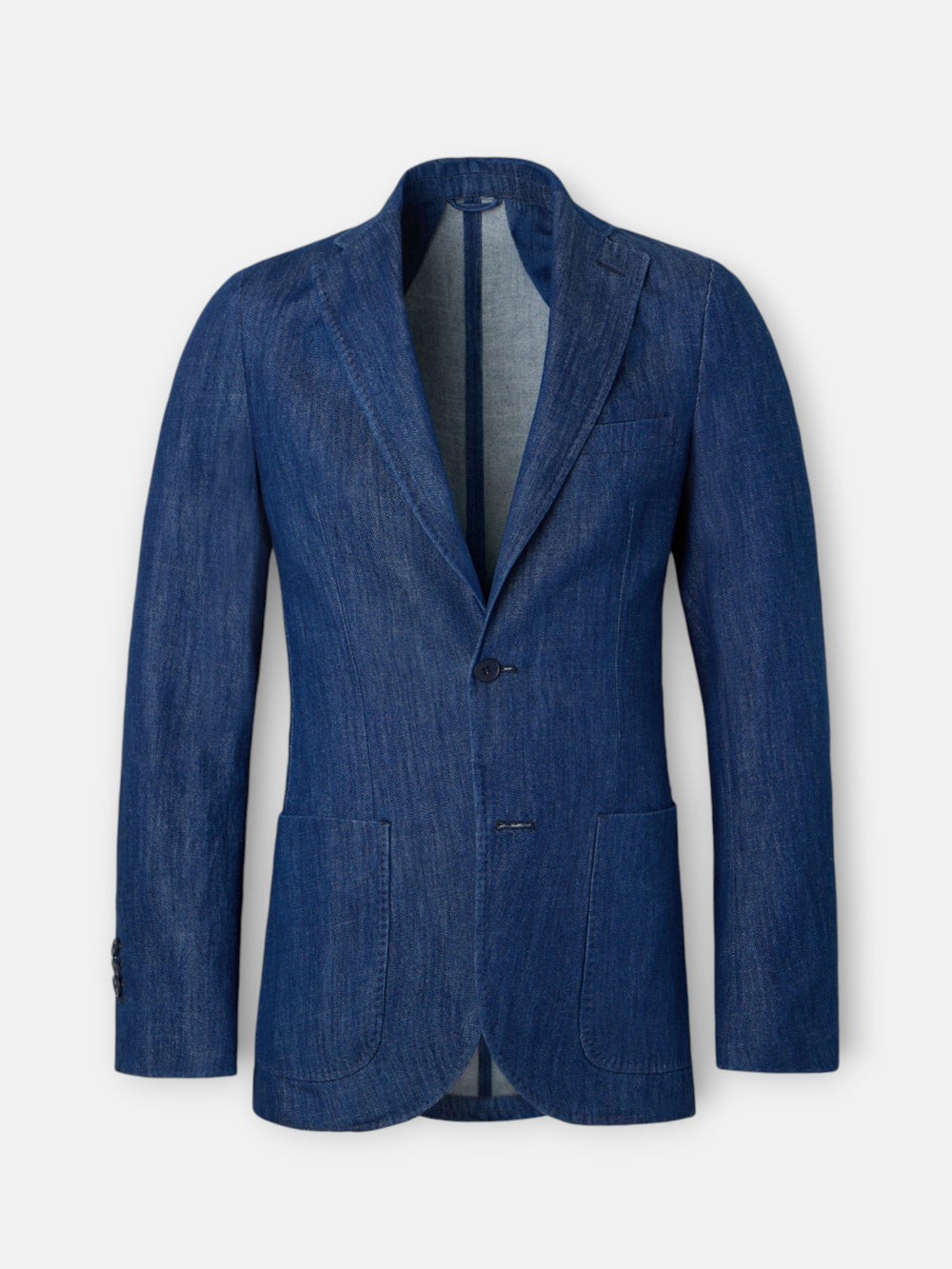 Americana denim lavado azul medio