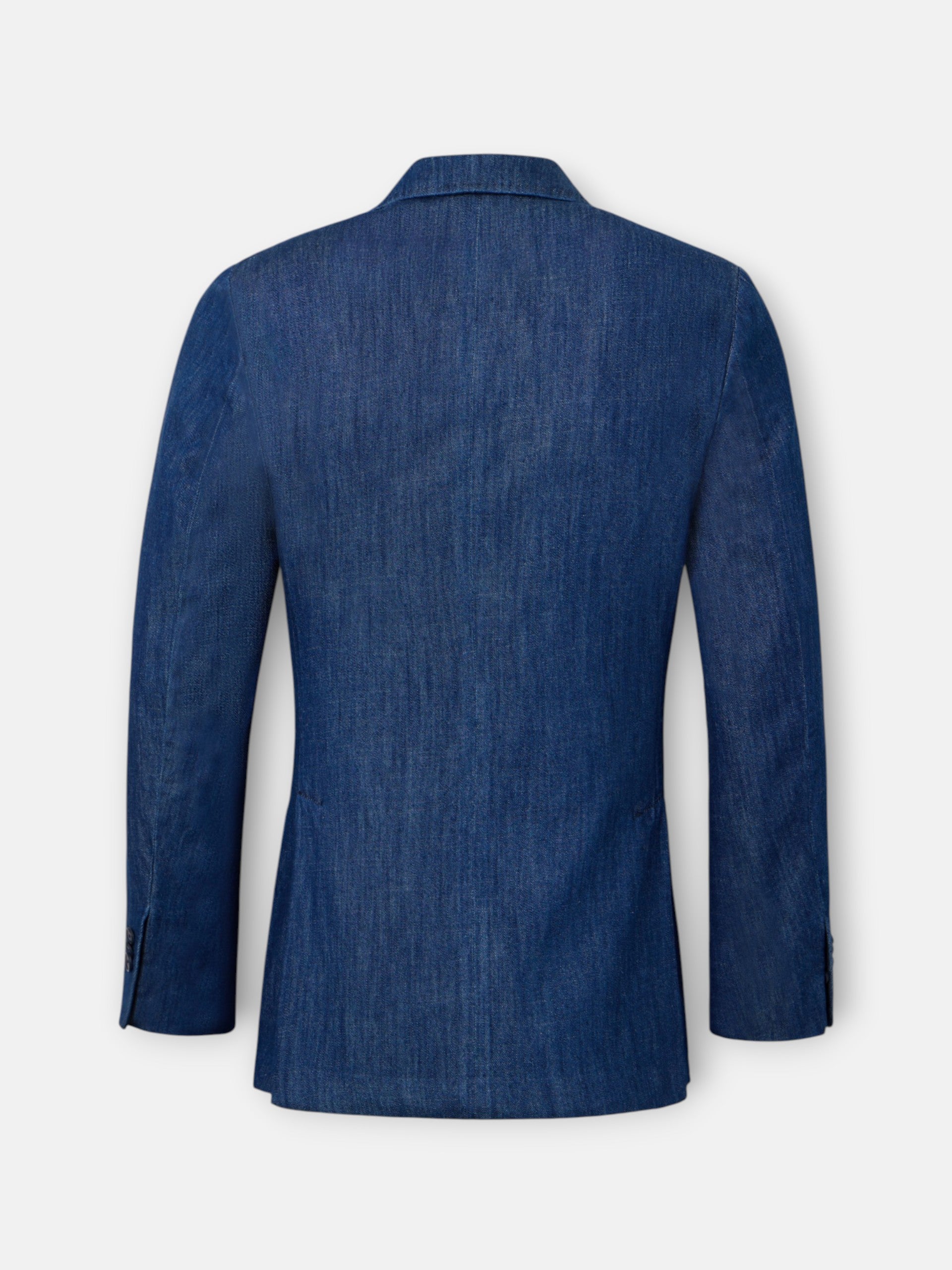 Medium wash blue denim blazer