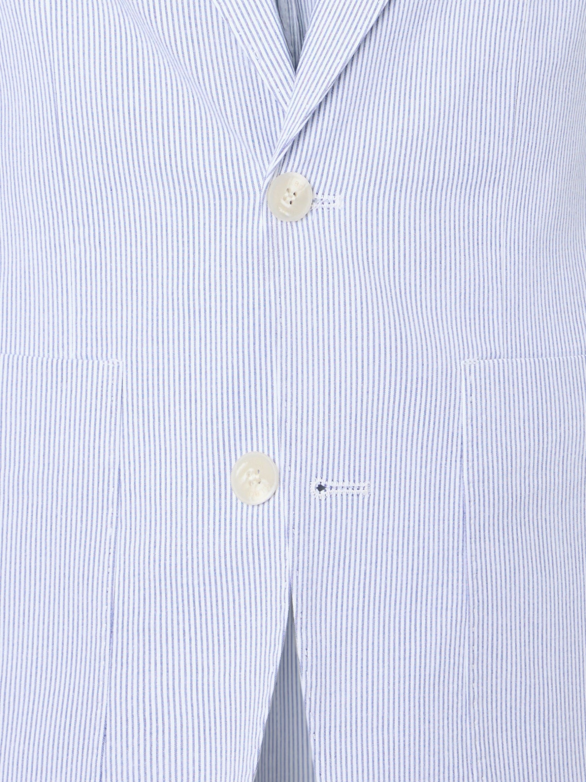 Blazer seersucker riscas azuis