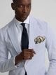 Blazer seersucker riscas azuis