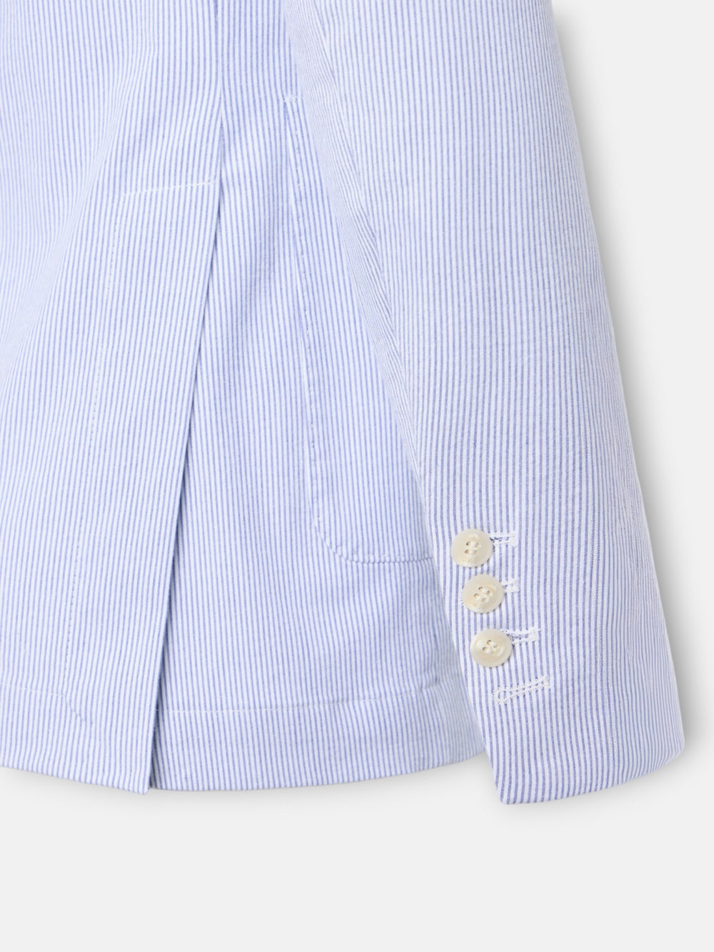 Veste américaine seersucker à rayures bleues